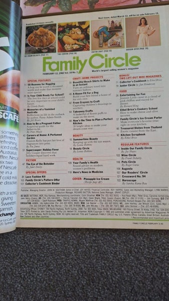 Australian Family Circle x 9 1981 to 1983 Carousel 2