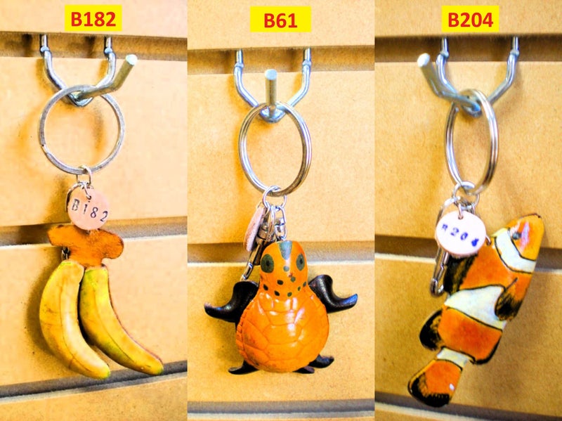 Bulk Wholesale Leather Keychains x 12 – Mix & Match Designs – Clearance Carousel 2