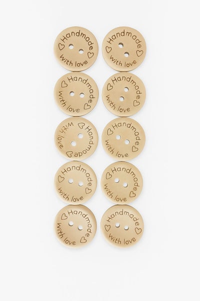 Handmade with Love Buttons 25mm x10 Carousel 1