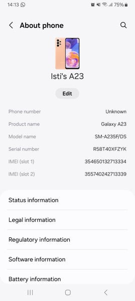 Samsung Galaxy A2364418328301058114