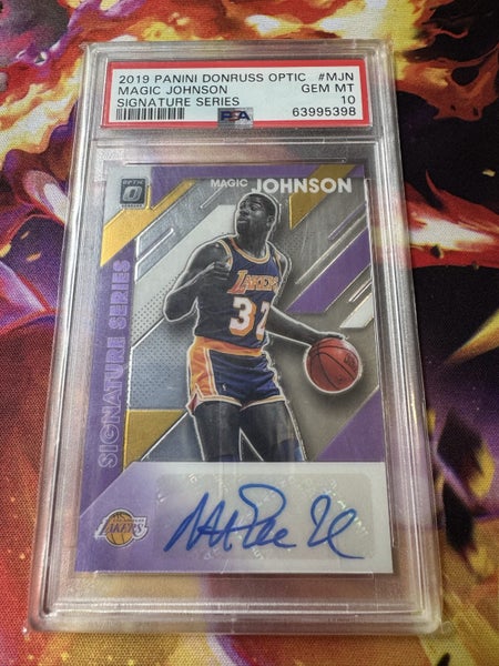 2019 PANINI DONRUSS OPTIC SIGNATURE SERIES-MAGIC JOHNSON MJN PSA 10 Carousel 1