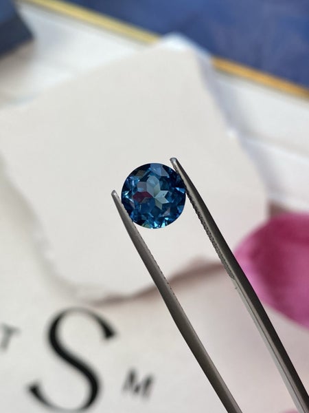 $1 RES ~ $1536 Buy Now * 3.66ct London Blue Topaz Carousel 8