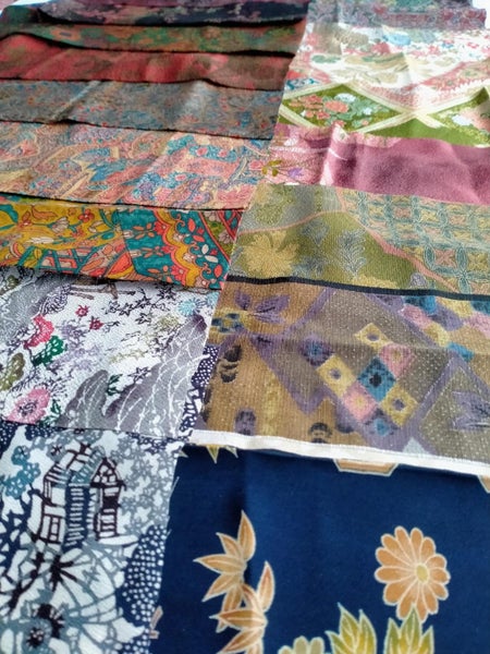 Kimono Fabric scraps 20 pieces ( aprox W15cm x L 30cmcm ) , 15-30-20az12 Carousel 12