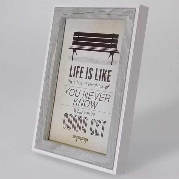Grey Wooden Photo Frame - 4"x 6" Carousel 1