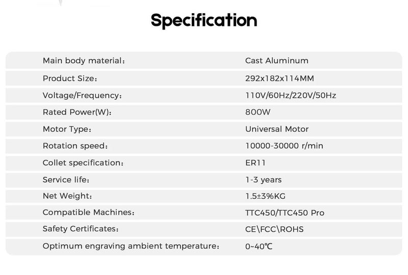 30000RPM Wood Router for CNC Machine Carousel 10