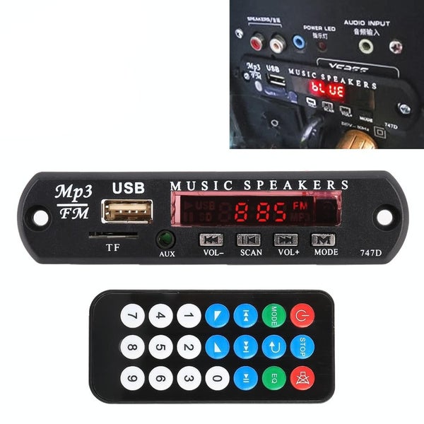 12V Car Audio Bluetooth Mp3 Decoder Board Fm Radio Tf Usb Aux Carousel 1