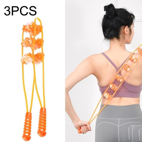 3 Wheel Manual Back Massager Yellow Carousel 1