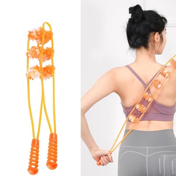 3 Wheel Manual Back Massager Yellow Carousel 2