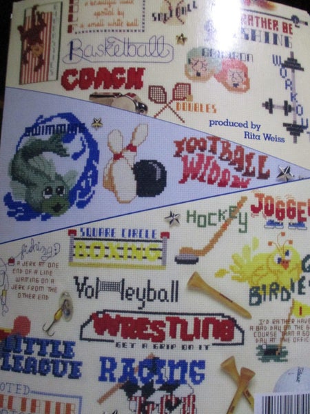 CROSS STITCH~ Sam Hawkins!~ "50 SPORTS Cross Stitch Designs!"~ 17 pages! Carousel 2