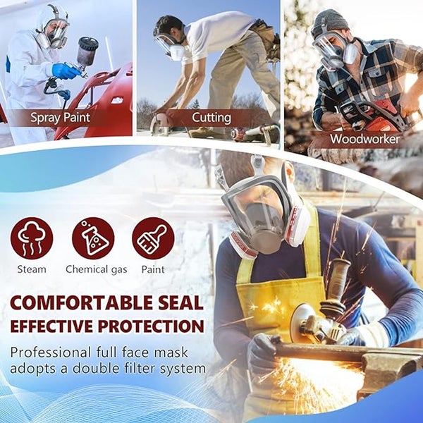 Respirator Mask Full Face Mask with Filter Carousel 8