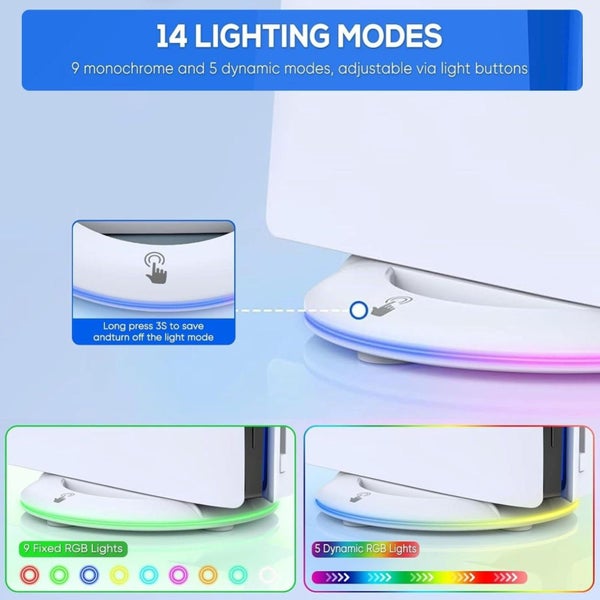 Universal Vertical Cooling Base For Sony Ps5 Slim Black Carousel 2