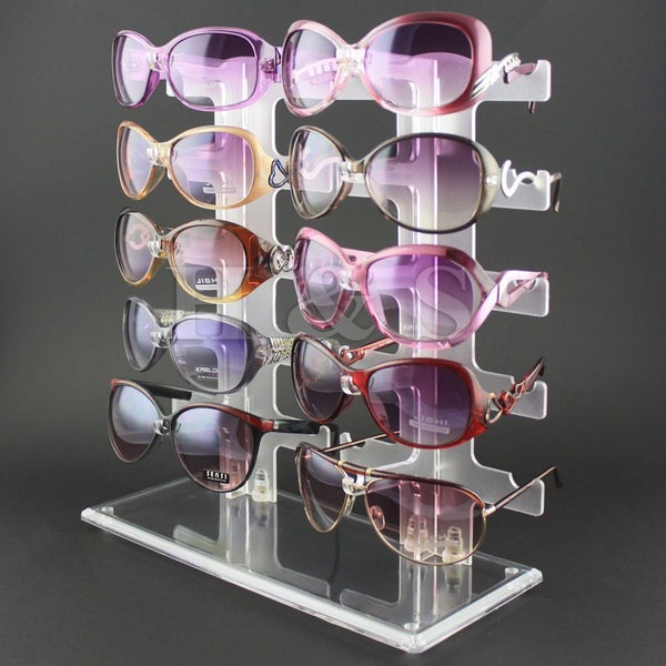 10 Pair Acrylic Sunglasses Glasses Retail Shop Display Unit Stand Holder Carousel 2