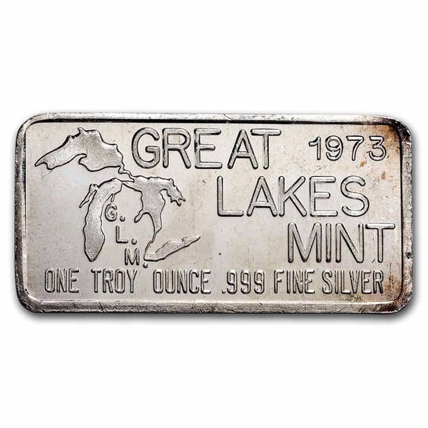 1 oz Great Lakes Mint 1970s .999 Silver Art Bar - Random Motif Carousel 1