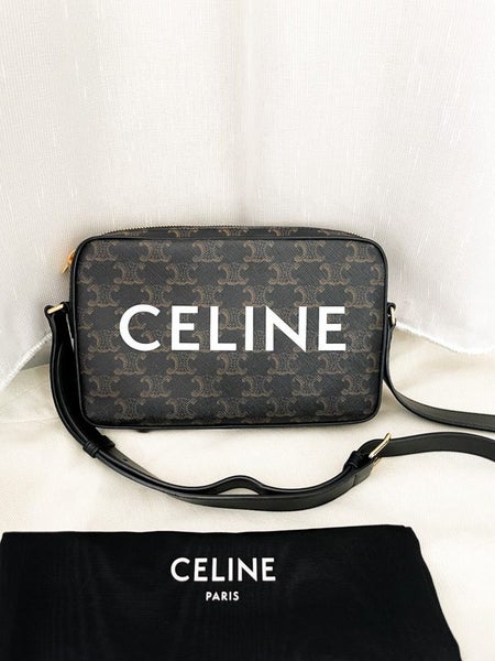 $1 RESERVE Pre-loved Unisex Celine Messenger Bag in Triomphe Canvas64626314580609110