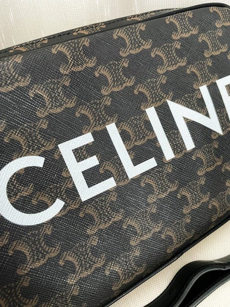 $1 RESERVE Pre-loved Unisex Celine Messenger Bag in Triomphe Canvas64626314580609114