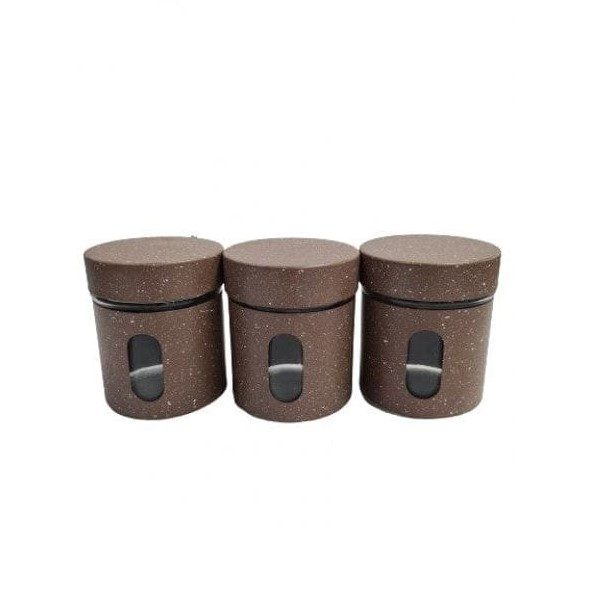 3 Piece Condiments Set - Brown Carousel 1