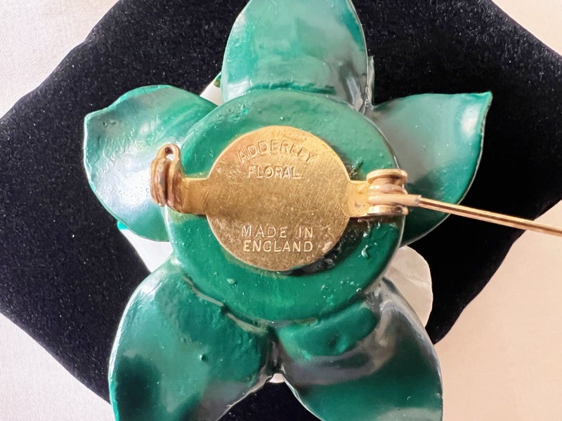 Vintage Adderley Fine Bone China FLOWER Brooch, Hand-Finished, Made in England Carousel 8