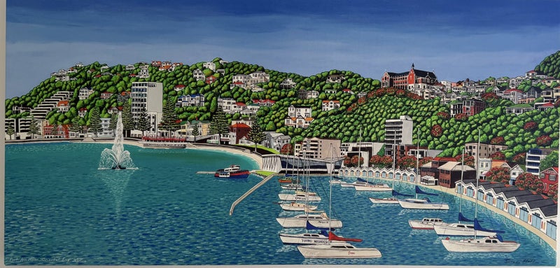 Port Nicholson Oriental Bay. Sarah Platt Limited Addition Print Carousel 1