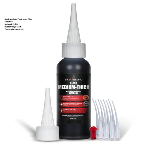 Star Bond Black Medium-Thick Super Glue KBL-500 2oz Carousel 1