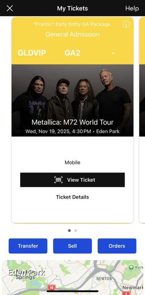 Metallica Tickets GA1 “FRANTIC” Early Entry64352222241539110
