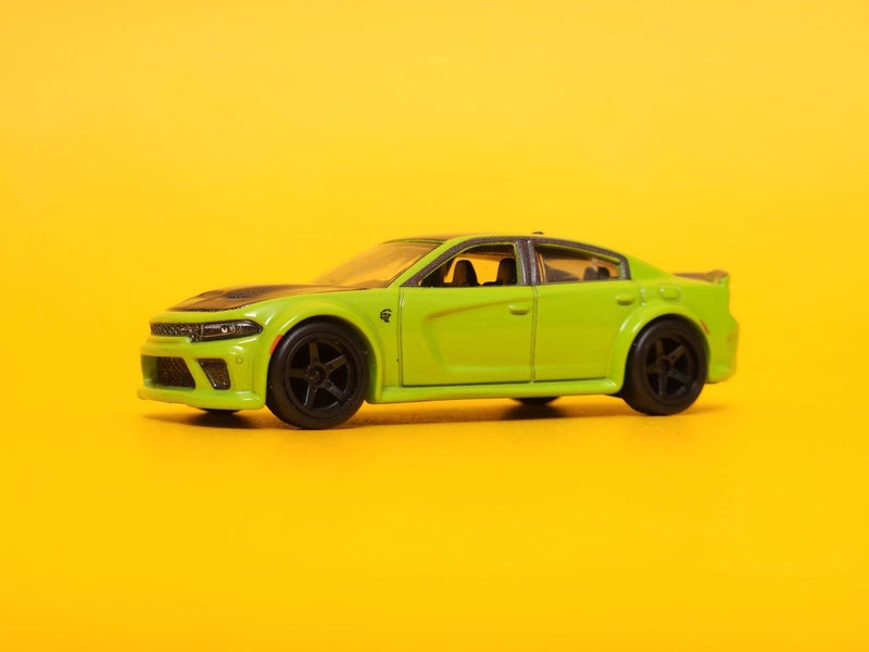 '20 Dodge Charger Hellcat: Acid Green - 2022 Mattel Hot Wheels Premium Carousel 1