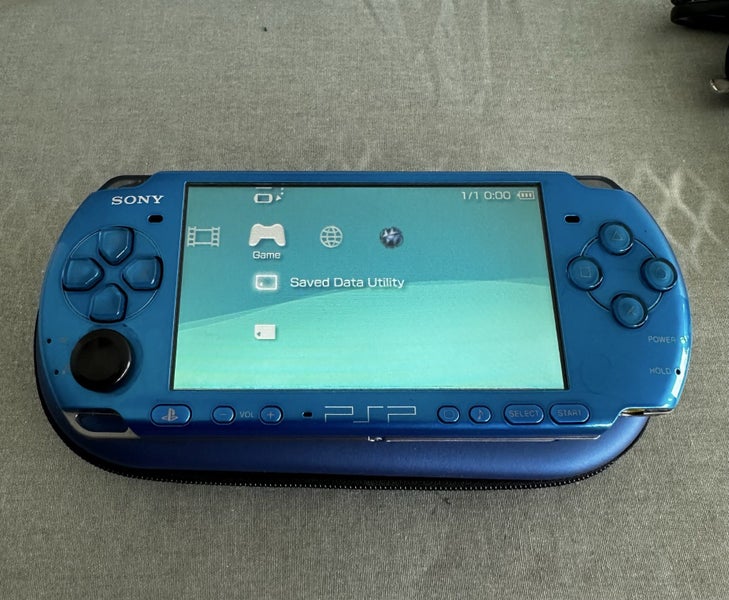 PSP 3000 – Carnival Blue | 64GB | Fully Set Up64363598326659111