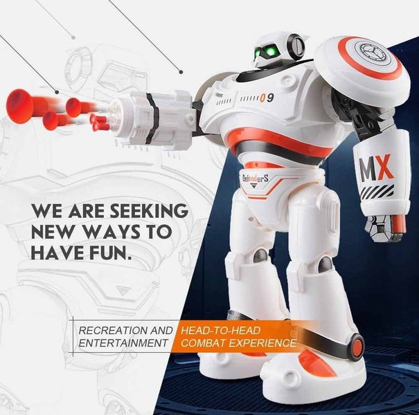 Intelligent RC Robot AD Police with Light and Sound Full Control Combat Defender Carousel 1