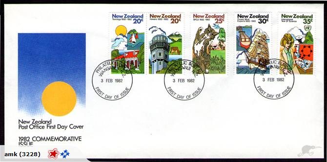 NZ FDC - 1982 Anniversaries Set (5) - 50c Buy Now Carousel 1