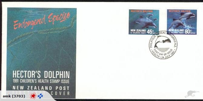 NZ FDC - 1991 Health/Dolphins Set (2) - 50c Buy Now Carousel 1