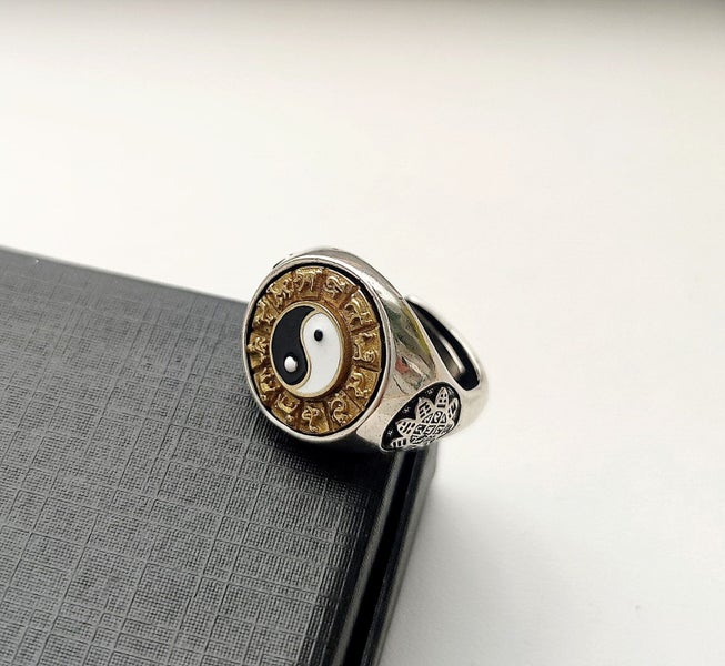 (Taichi Spinner Ring) Bagua Yin Yang Meditation Fidget Ring RSV8KNG-664566181410819113