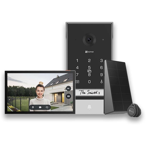 EZVIZ EP7 3MP/2K Smart Outdoor Video Intercom with 7" Touch Screen + Solar Panel Carousel 1