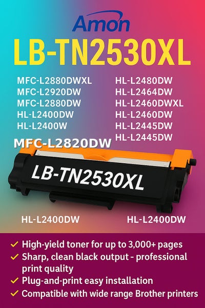 Brother TN2530XL High-Yield Black Toner Cartridge compatible Carousel 2