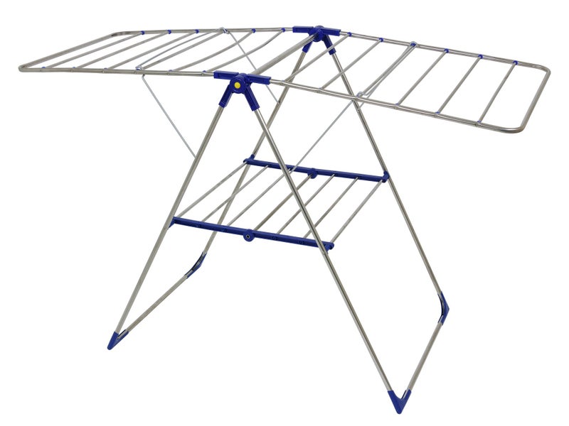 Clothes Horse Drying Rack - Folding Stainless Steel Dryer - Equiv to 18m Line Carousel 1