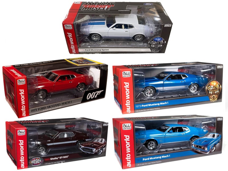 Classic 70s Ford Mustang - BIG 1/18 scale diecast from Auto World - choice of 5 Carousel 20