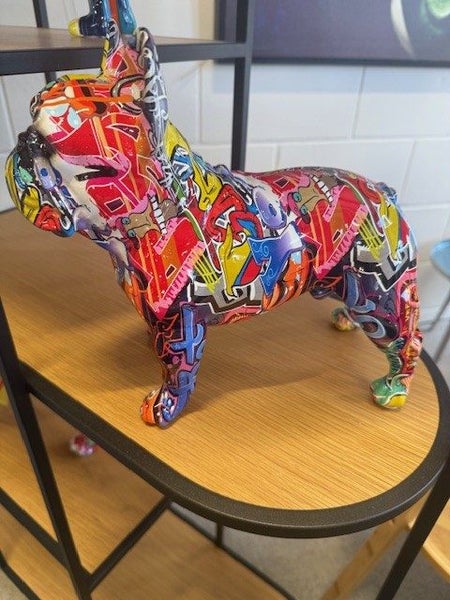 Graffiti Bulldog Statue Carousel 2