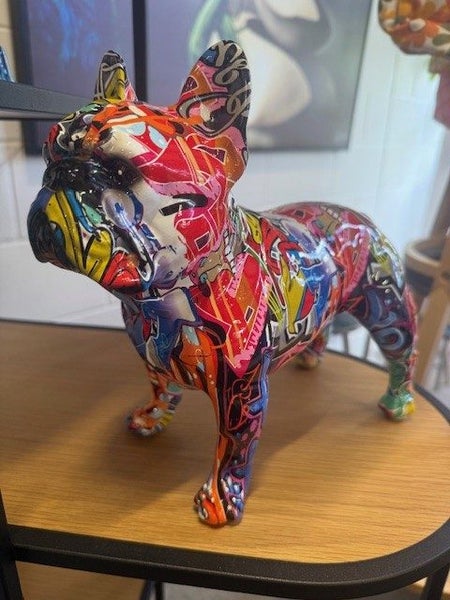 Graffiti Bulldog Statue Carousel 3