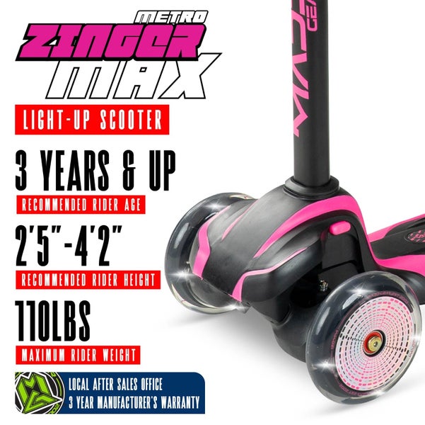 MADD GEAR ZINGER 3 WHEELED SCOOTER PINK Carousel 2