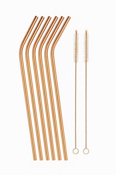 6Pcs Metal Stainless Steel Straws for 20 Oz Tumbler with Cleaning 1 Brushes Carousel 1