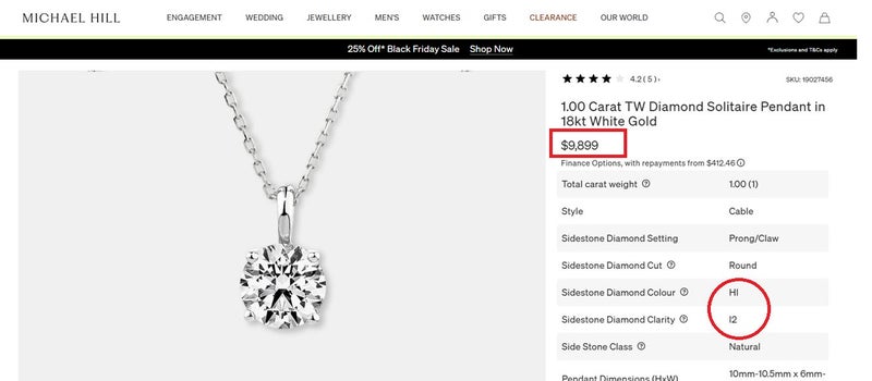 $1 RES * RRP $7,100.00 * 1.02ct DIAMOND Necklace Pendant NZ VALUATION PLATINUM Carousel 20