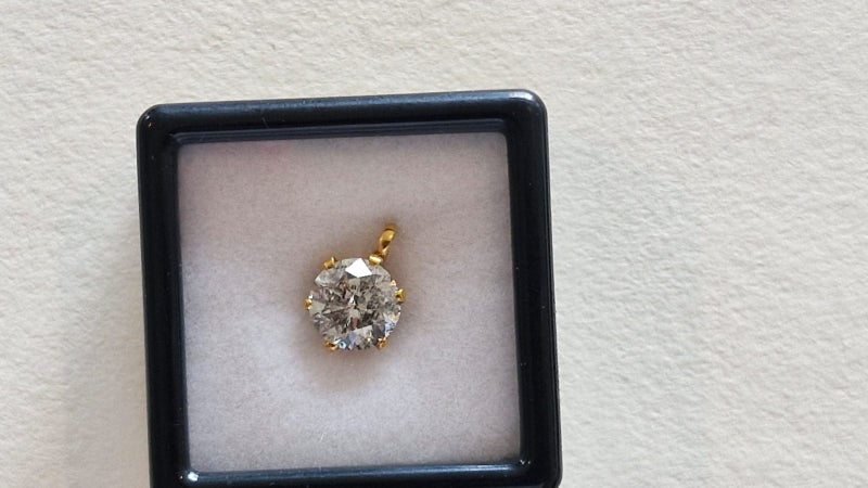 $1 RES * RRP $7,000.00 * 1.04ct DIAMOND Necklace Pendant NZ VALUATION 24KT GOLD64361975327617110