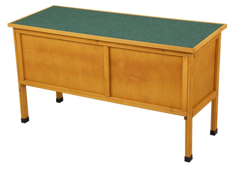 Wooden Rabbit Hutch Raised with Hinged Opening Roof and Pull Out Tray Carousel 6