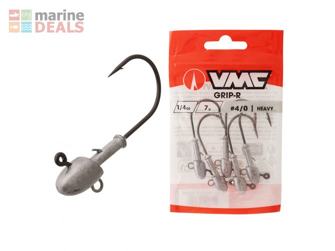 VMC Grip-R HD Heavy Jig Head 4/0 1/4oz Qty 5 Carousel 1