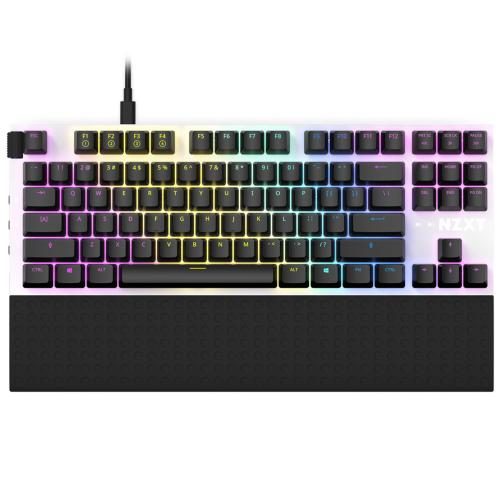 NZXT TKL Mechanical Keyboard - White Gateron Red Switches [KB-1TKUS-WR] Carousel 1