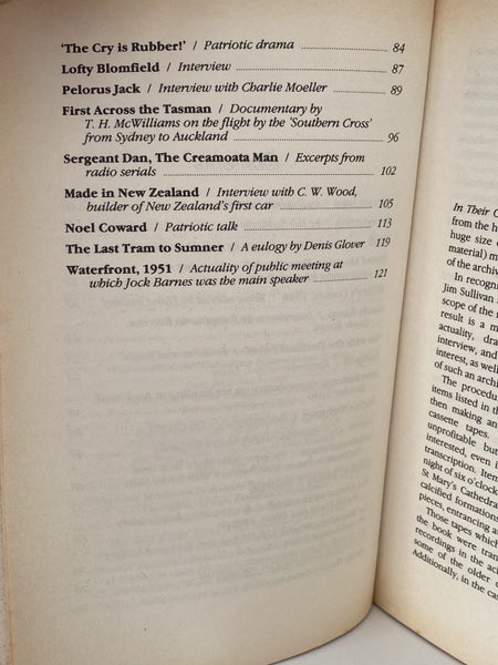 IN THEIR OWN WORDS: From the Sound Archives of Radio New Zealand 1988 Carousel 5