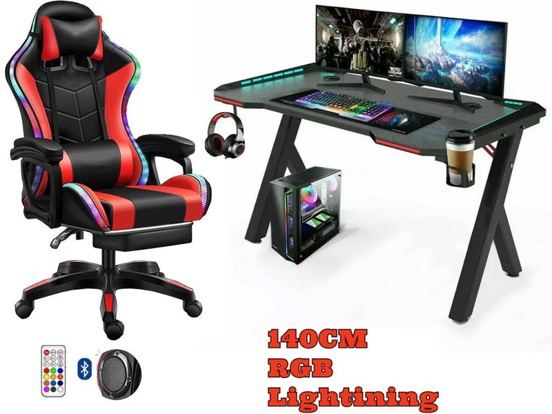 Gaming Desk Gaming Chair Combo (NZ STOCK) Carousel 1
