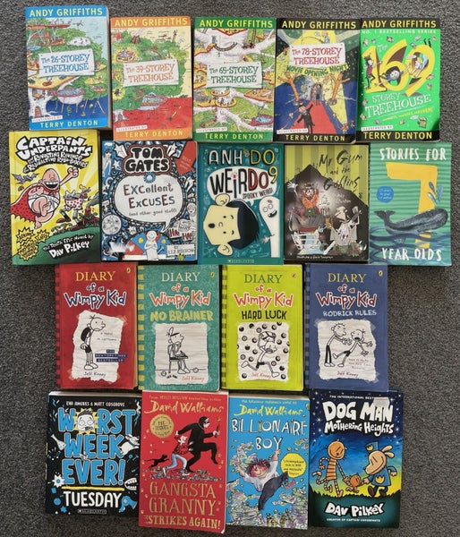 Per book - Wimpy kid / Underpants / Treehouse / Walliams / tom gates / Weirdo Carousel 1