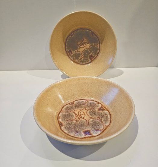 Crown Lynn D627 "Camille" Pattern. Breakfast/Cereal Bowls x 2. Presenting as New Carousel 1