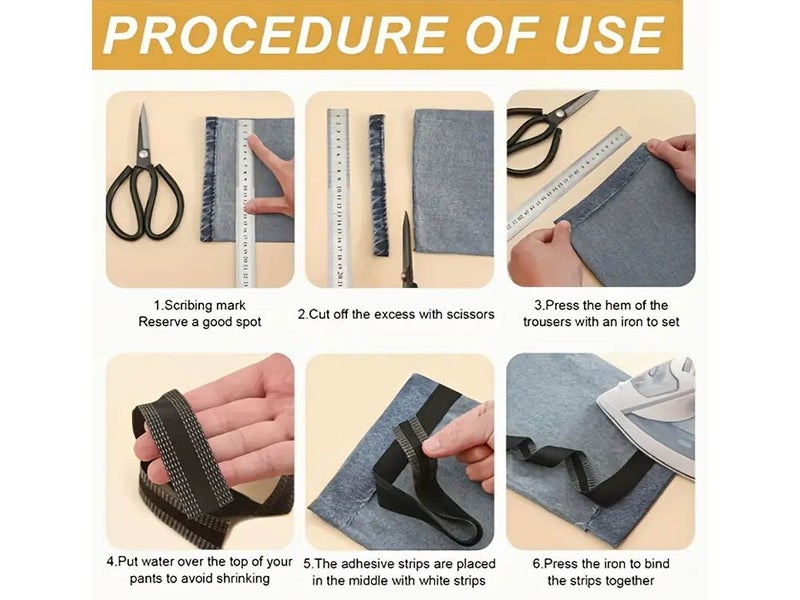 Self-Adhesive Trouser Hem Tape 2M Carousel 8