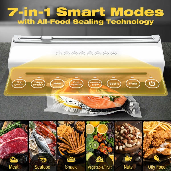 Maxkon 7in1 Vacuum Sealer Machine Food Saver Kitchen Fresh Dry Wet Storage 62kPa Carousel 2