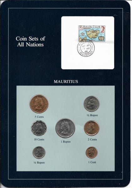 MAURITIUS 1978 set of 7 coins (packaged) Carousel 1